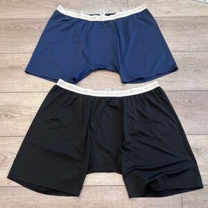 Peter Millar Boxer Briefs Mens 3XL Blue Black Performance Stretch Underwear 2PK